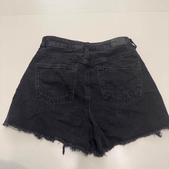American Eagle black Jean shorts distressed size 0 - Picture 5 of 6
